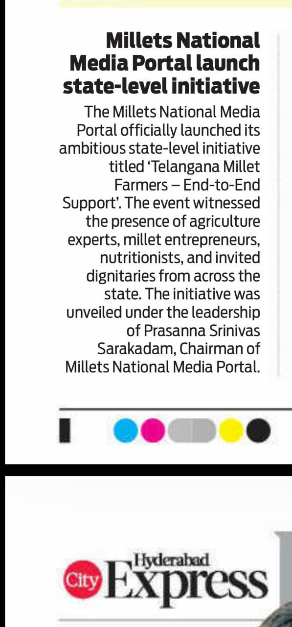 Hyderabad City Express — Millets National Media Portal Launches State-Level Initiative