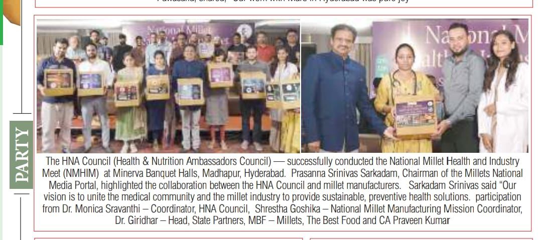 The Pioneer — HNA Council successfully conducts National Millet Health & Industry Meet at Madhapur